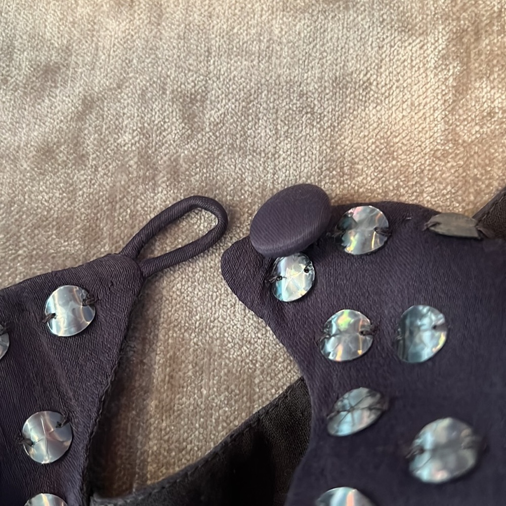 🎉 French Connection size 2 grey with sequins tank mini dress 🎉 - Picture 9 of 12